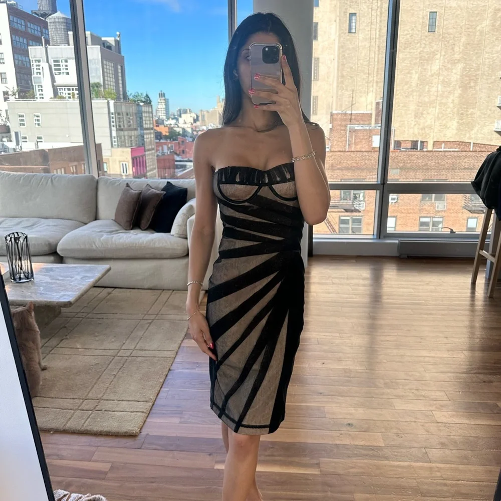 D&G Black and Tan Midi Dress - Picture 11 of 11